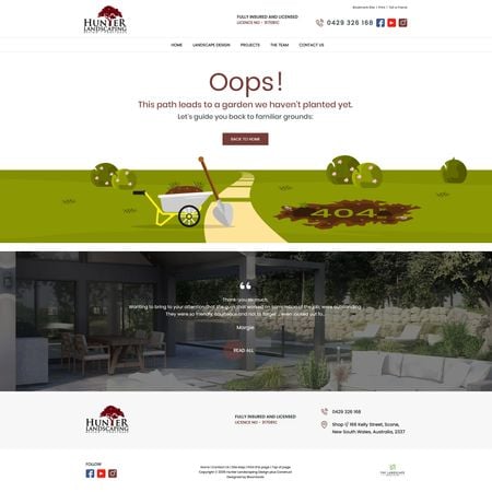 HF Landscaping 404 Page
