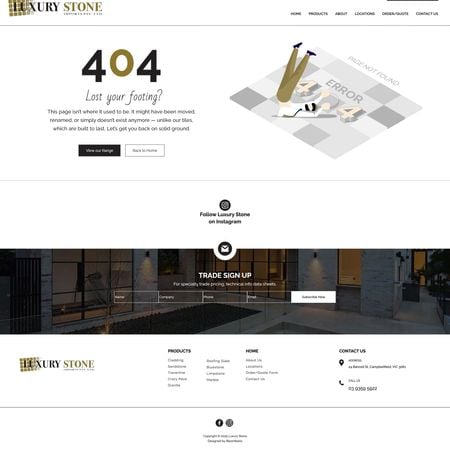 Luxury Stone 404 Page