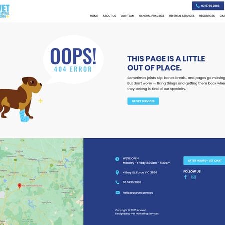 ACEVet 404 Page