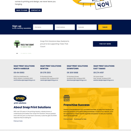 Snap Printing Solution NZ 404 Page