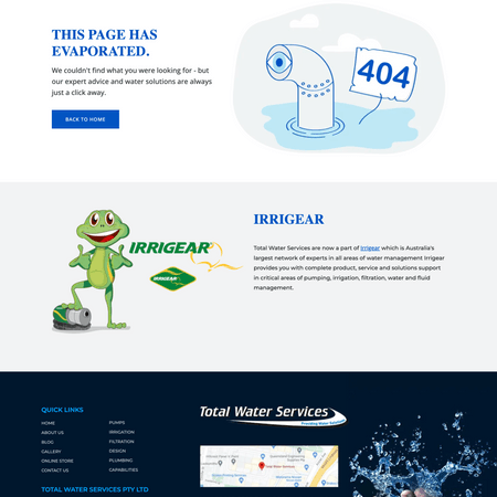 Total Water Services 404 Page