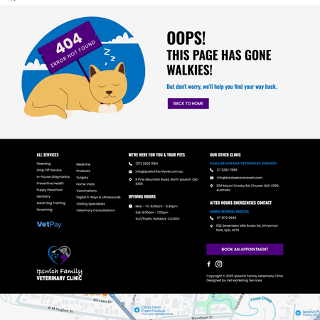 Ipswich Vet 404 Page