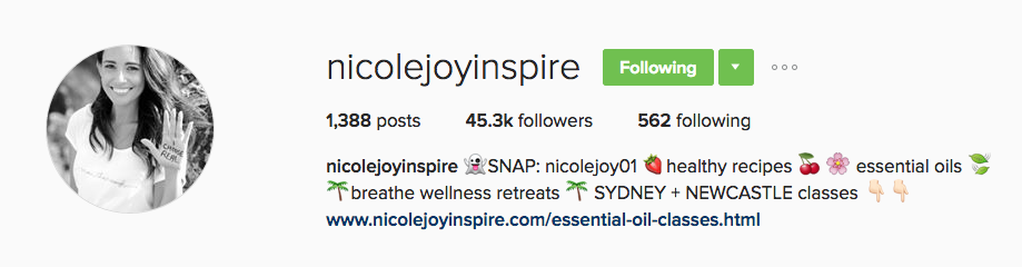 Nicole Joy Inspire Instagram